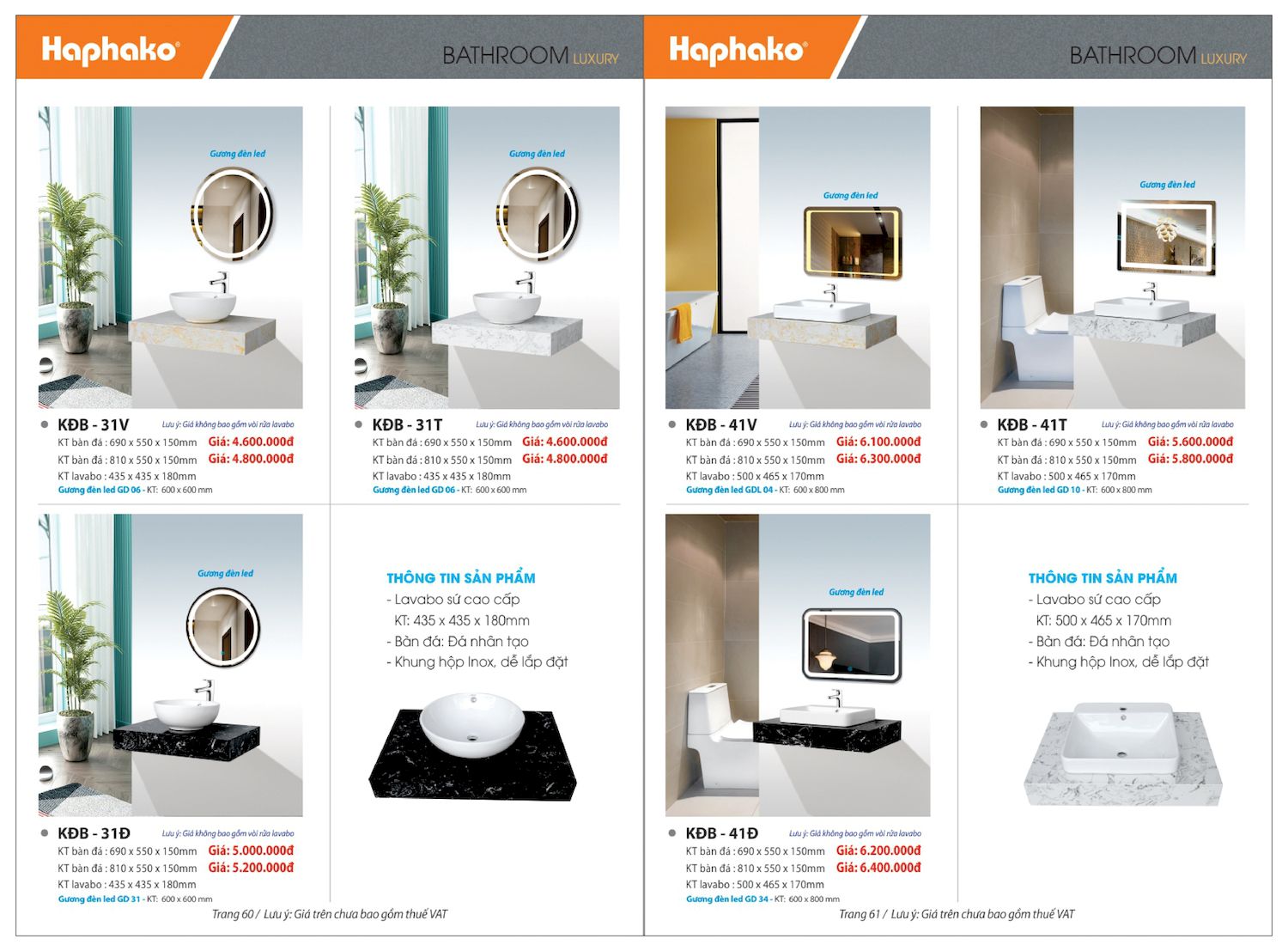 Thiết bị vệ sinh HAPHAKO Catalogue và Bảng giá mới nhất /Page 31